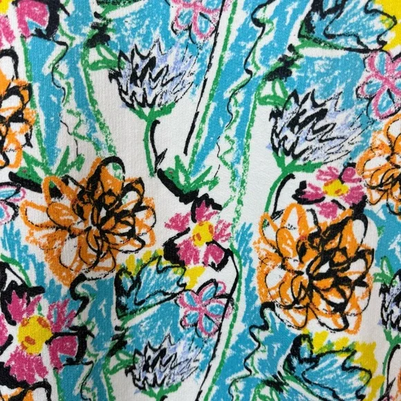 LUCY & YAK Wildflower Multicolor Oversized Organic Cotton Sweatshirt Sz XS - Picture 10 of 15